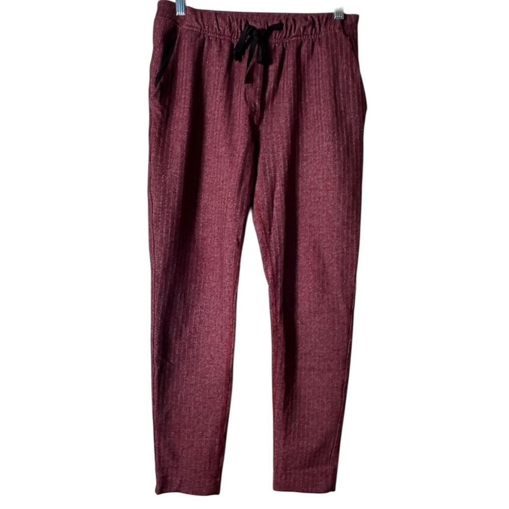 Lululemon Jet Crop Slim Pants 4 Berry Rumble Bordeaux Herringbone Luon